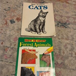 Vintage Learn to Draw a Variety of Cats and Forest Animals